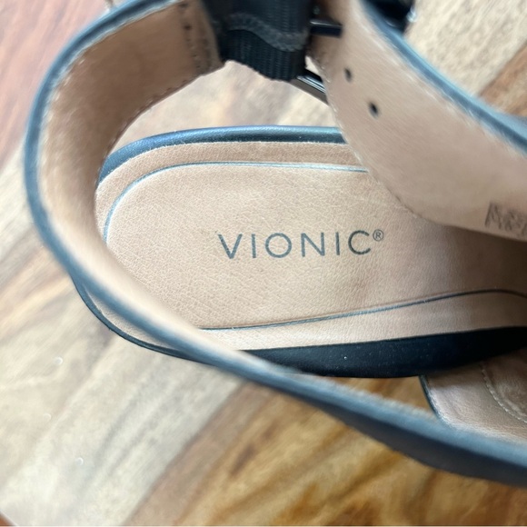 Vionic Lacey black leather open heel ankle boots - Picture 9 of 10